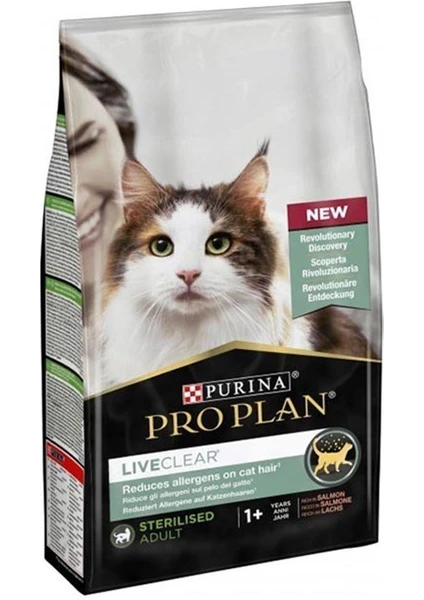 Pro Plan Liveclear Kısırlaştırılmış Kediler Için Somonlu Kedi Maması 1,4 kg