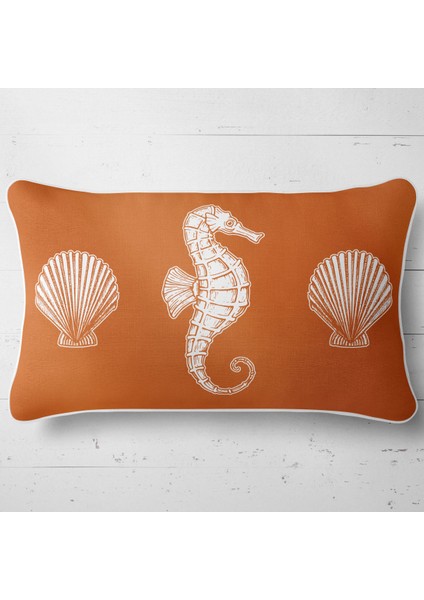 Kırlent Çift tarafı Baskılı Dekoratif Marin Yastık Kılıfı