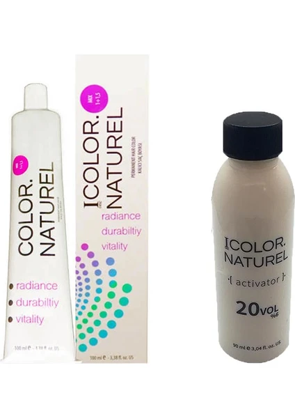 Color Naturel Kalıcı Saç Boyası 100 ml Mavi + 20 Vol Oksidan 90 ml