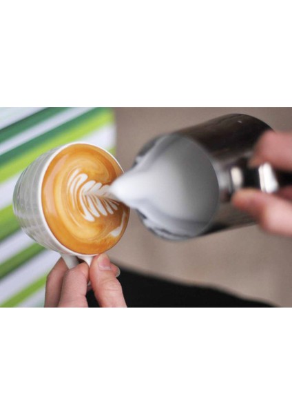 Yeni Espresso Kahve Süt Frothing Sürahi, Ölçek Paslanmaz Çelik # 2 350ML (Yurt Dışından)