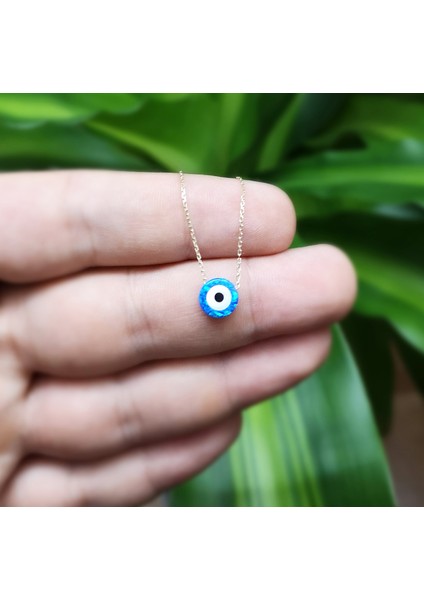 Göz Opal 925 Ayar Gümüş Kolye