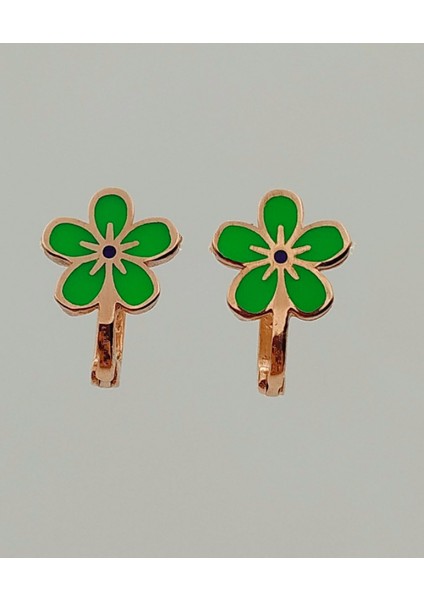 Çiçek Çocuk 925 Ayar Gümüş Küpe