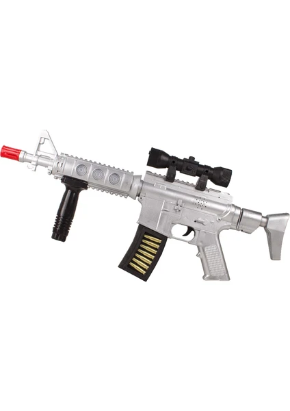 Cs-11 Oyuncak Taramalı Tüfek M16 Işıklı Sesli 53 cm