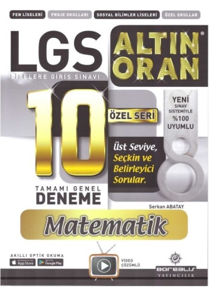 Borealis Yayınları LGS Altın Oran Matematik Tamamı Genel 10 Deneme