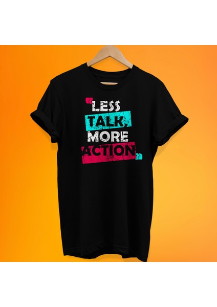 Az Laf Çok Iş Yazılı %100 Pamuk Oversize T-Shirt Büyük Beden Tişört
