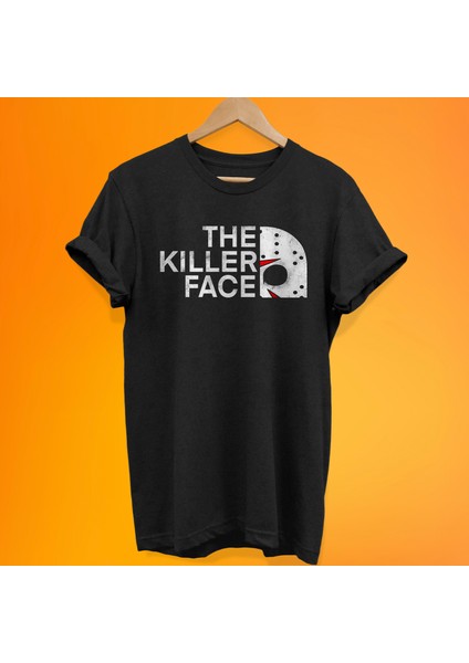 Jason Killer Face Baskılı %100 Pamuk Oversize T-Shirt Büyük Beden Tişört