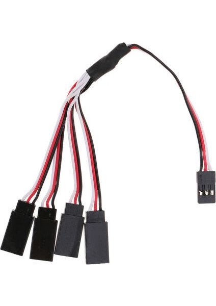Y Tipi Servo Kablosu 15CM - 1jr Erkek 4 Futaba Dişi