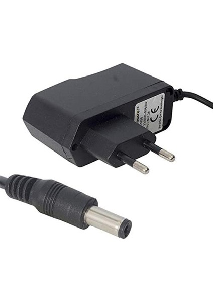 PM-8109 5 Volt - 1 Amper Plastik Kasa Priz Tipi Adaptör 2,5*0,7 Ince Uç