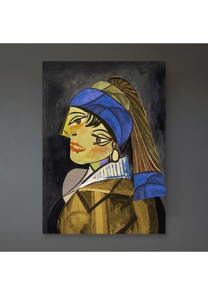 The Girl With Pearl Earring By Picasso Canvas