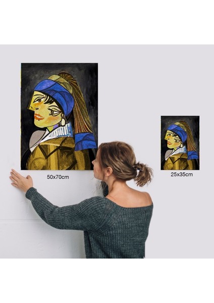 The Girl With Pearl Earring By Picasso Canvas fırsatları