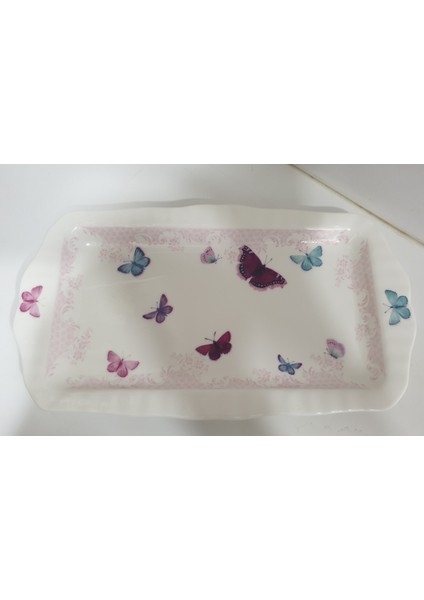 Roy Kırkham Butterfly Porselen Tepsi Fine Bone China 2012 England