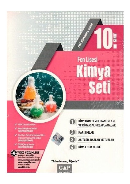 Çap Yayınları 10. Sınıf Fen Lisesi Kimya Seti