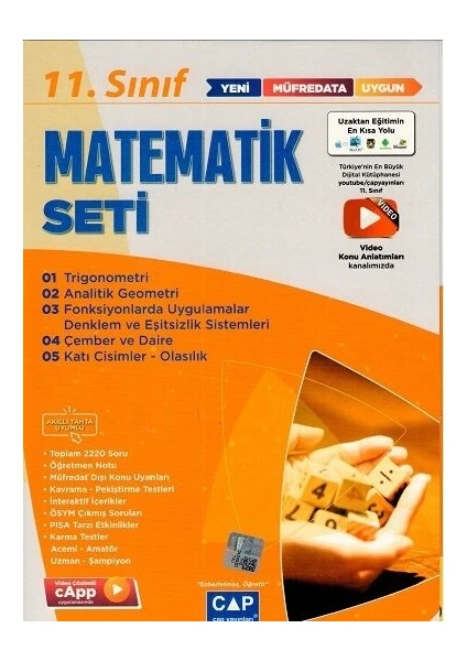 Çap Yayınları 11. Sınıf Matematik Anadolu Seti