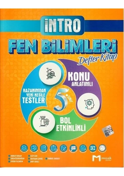 Mozaik Yayınları 5. Sınıf Fen Bilimleri İntro Defter Kitap