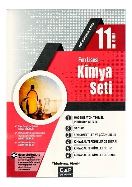 Çap Yayınları 11. Sınıf Fen Lisesi Kimya Seti