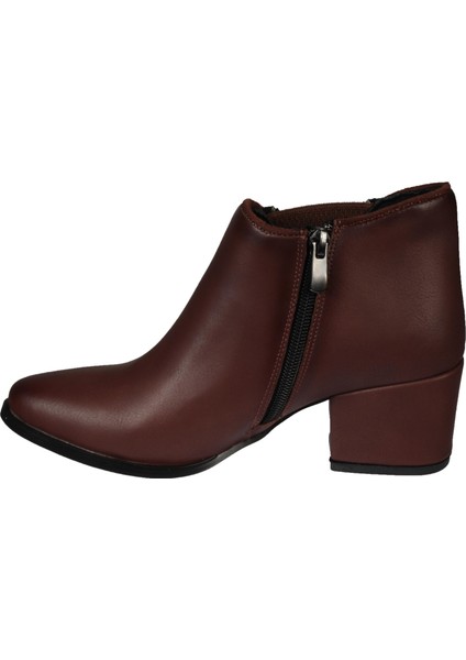 Yazkış Kadın Siyah Taba Mat Cilt 5 cm Topuklu Bilek Boyu 8cm Yandan Fermuar Detaylı Bot fırsatları