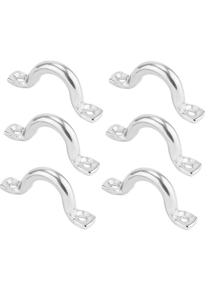 6 Adet 5mm Tekne Ped Göz, Kravat Aşağı Halat Çapa Paslanmaz Çelik Kayık Güverte Döngüleri (Yurt Dışından)