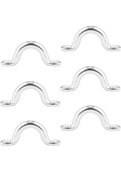 6 Adet 5mm Tekne Ped Göz, Kravat Aşağı Halat Çapa Paslanmaz Çelik Kayık Güverte Döngüleri (Yurt Dışından)