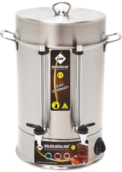 60 Bardak Çay Makinesi 304 Borulu Çelik Çay Makinası Semaver