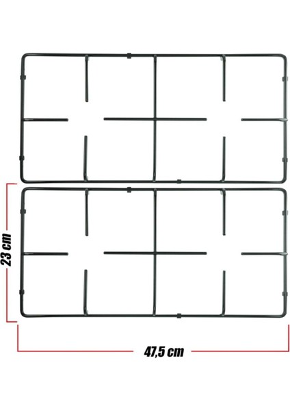 Üst Ocak Gözü Izgara Grubu 47,5 x 23 cm ( 2 Adet )