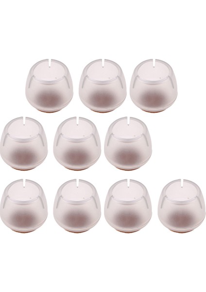 10 Adet Yuvarlak Sandalye Bacak Caps Temizle Kat Koruyucu Masa Ayakları Kapak 12-16MM Yuvarlak Bacak 12-16MM (Yurt Dışından)
