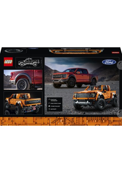 Technic Ford® F-150 Raptor 42126 - Araba Sevenler için Ford Kamyonet Oyuncak Yapım Seti (1379 Parça)