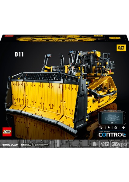 Technic# Cat® D11T Buldozer 42131 - Araç Seven Yetişkinler İçin Koleksiyonluk Yaratıcı Oyuncak Model Yapım Seti (3854 Parça)