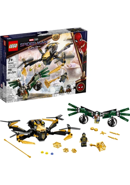 LEGO® Marvel Örümcek Adam#ın Dron Düellosu 76195 - Çocuklar Için Örümcek Adam ve Vulture Dron Oyuncak Yapım (198 Parça)