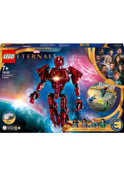 Marvel Eternals Arishem#in Gölgesinde 76155 - Süper Kahraman Seven Çocuklar İçin Minifigür İçeren Yaratıcı Oyuncak Yapım Seti (493 Parça)