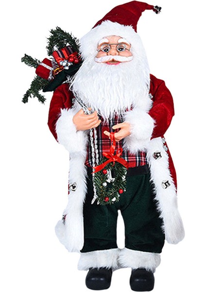Noel Noel Baba Süs Kapalı Masa Heykeli Dekor Yakacak Odun Kırmızı Beyaz (Yurt Dışından)
