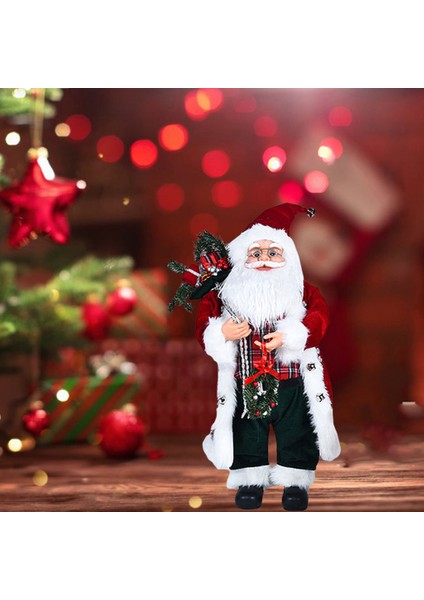 Noel Noel Baba Süs Kapalı Masa Heykeli Dekor Yakacak Odun Kırmızı Beyaz (Yurt Dışından) modelleri