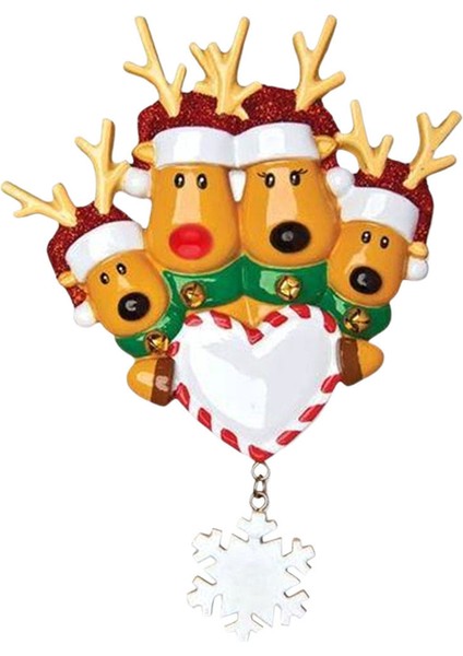 Noel Ağacı Asılı Süsler Geyik Ren Geyiği Dekor 4 ile Noel Elk (Yurt Dışından)