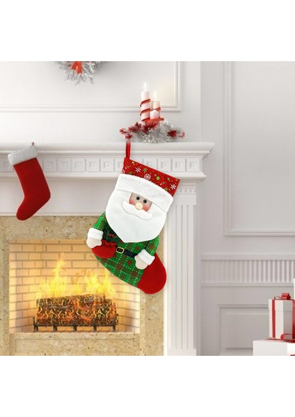 Noel Çorap Asılı Noel Tatili Şömine Ev Dekor Yaşlı Adam (Yurt Dışından) fırsatları