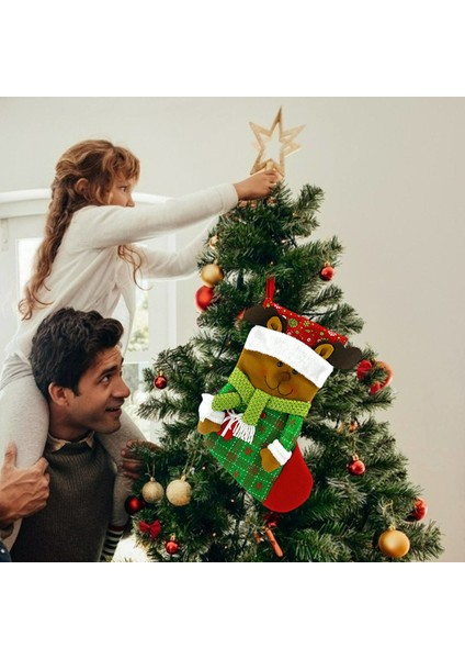 Noel Çorap Asılı Noel Tatili Şömine Ev Dekor Elk (Yurt Dışından)