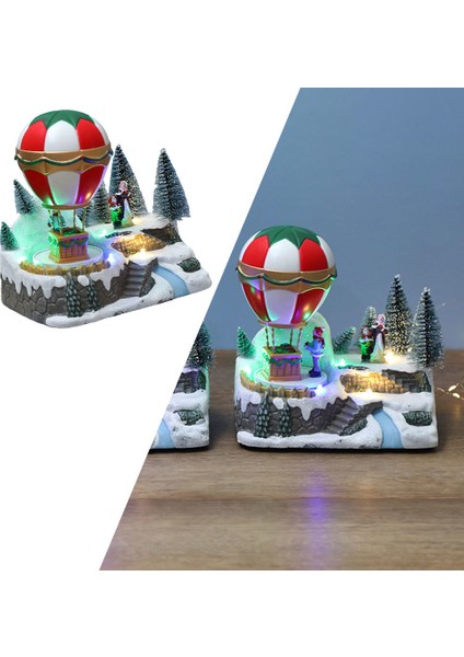 Noel Süsler Sıcak Hava Balonu Minyatür Craft Kapalı Yazlık Noel Anne ve Kızı Için (Yurt Dışından) modelleri