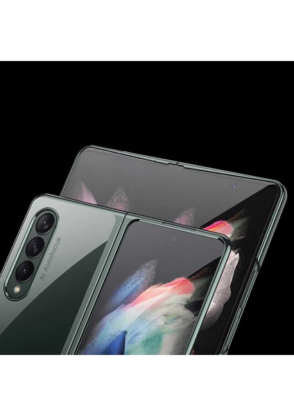 Samsung Galaxy Z Fold 3 Kılıf Renkli Sert Koruma Bronz