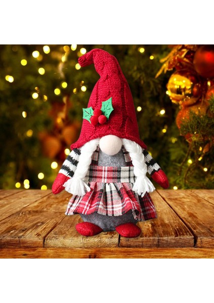 Gnome Noel Faysız Bebek Merry Noel Dekorasyonu Ev Süs Örgüler Için (Yurt Dışından)