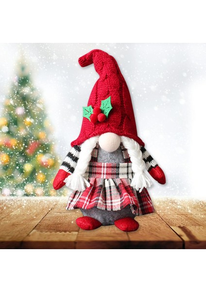 Gnome Noel Faysız Bebek Merry Noel Dekorasyonu Ev Süs Örgüler Için (Yurt Dışından)