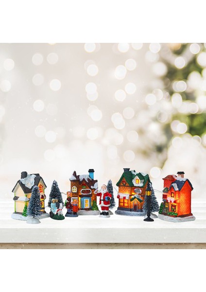 Noel Evi Köyü Pil Kumandalı LED Işıklandırın (Yurt Dışından) modelleri