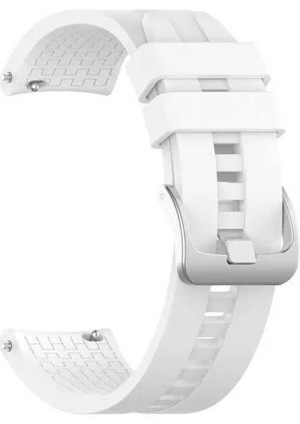 Huawei Watch 3 Pro Classic Kordon Silikon Kançalı Krd 23 Beyaz