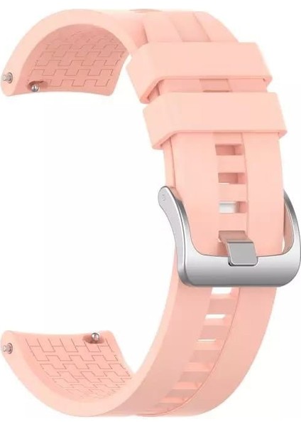 Huawei Watch 3 Pro Classic Kordon Silikon Kançalı Krd 23 Pembe