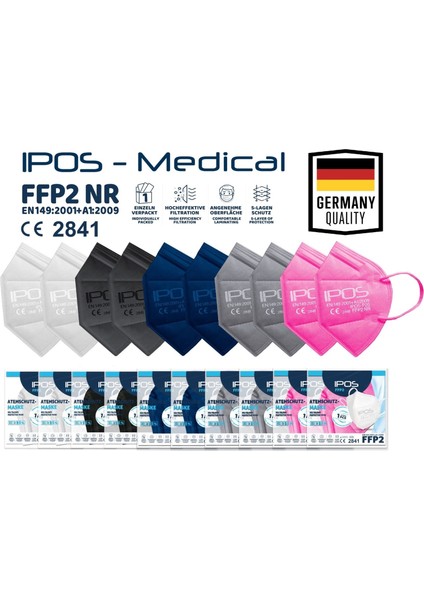 Ipos N95 Ffp2 Pembe Maske