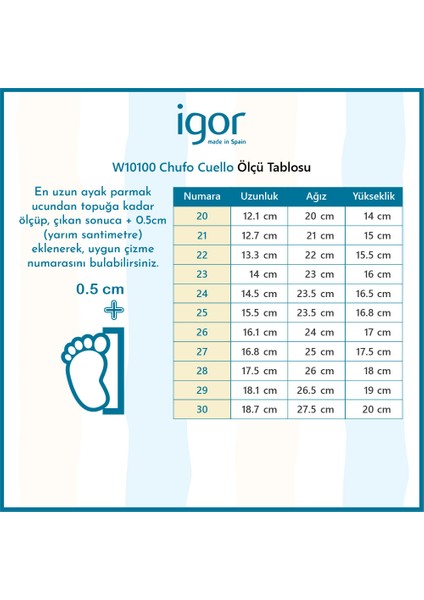 W10100 Chufo Cuello Çocuk Kırmızı Yağmur Çizmesi
