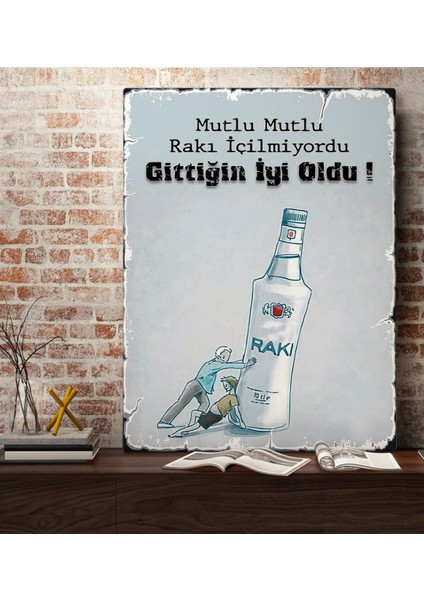 Gift Rakı Tasarımlı Kanvas Tablo 70X100CM-11