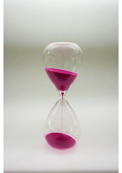 Kum Saati Cam 15 Dk Pembe