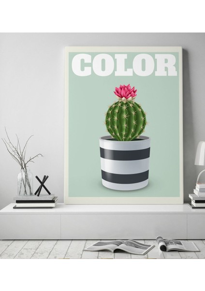 Gift Kaktüs Tasarımlı Kanvas Tablo 50X70CM-4