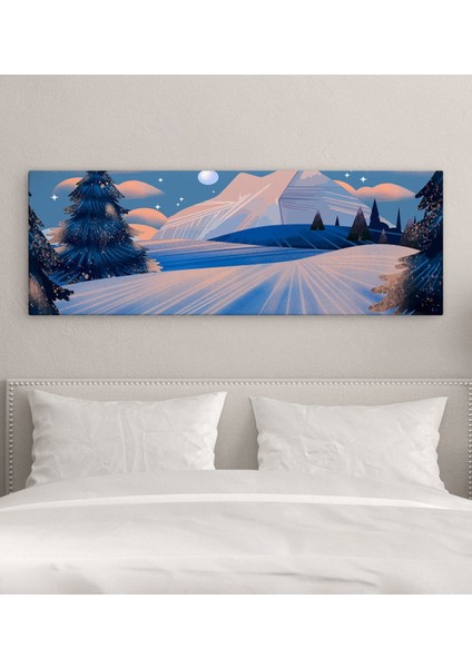 Gift Yatak Odası Konseptli Panorama Kanvas Tablo 100X35CM-17