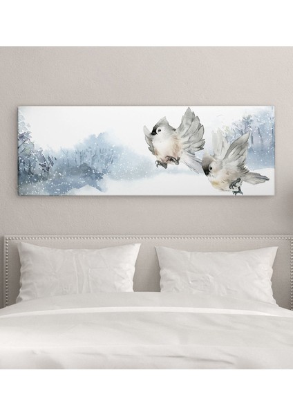 Gift Yatak Odası Konseptli Panorama Kanvas Tablo 100X35CM-14