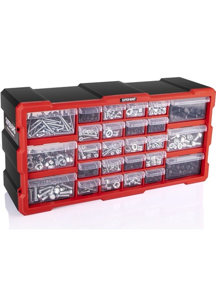 Super Bag ASR-6004 Yatay Mono Blok Çekmeceli Organizer 26'lı