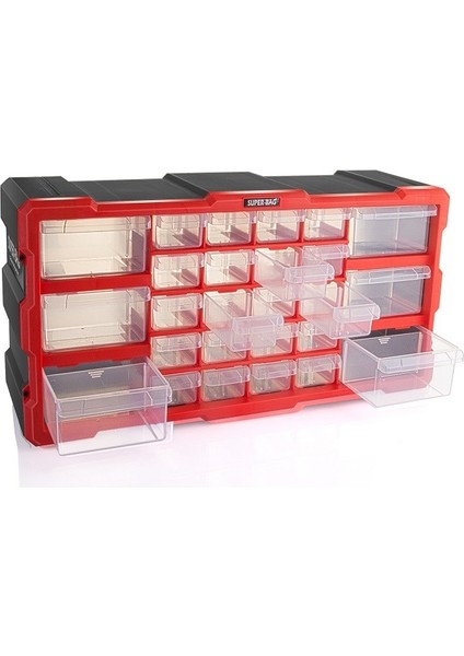 Super Bag ASR-6004 Yatay Mono Blok Çekmeceli Organizer 26'lı